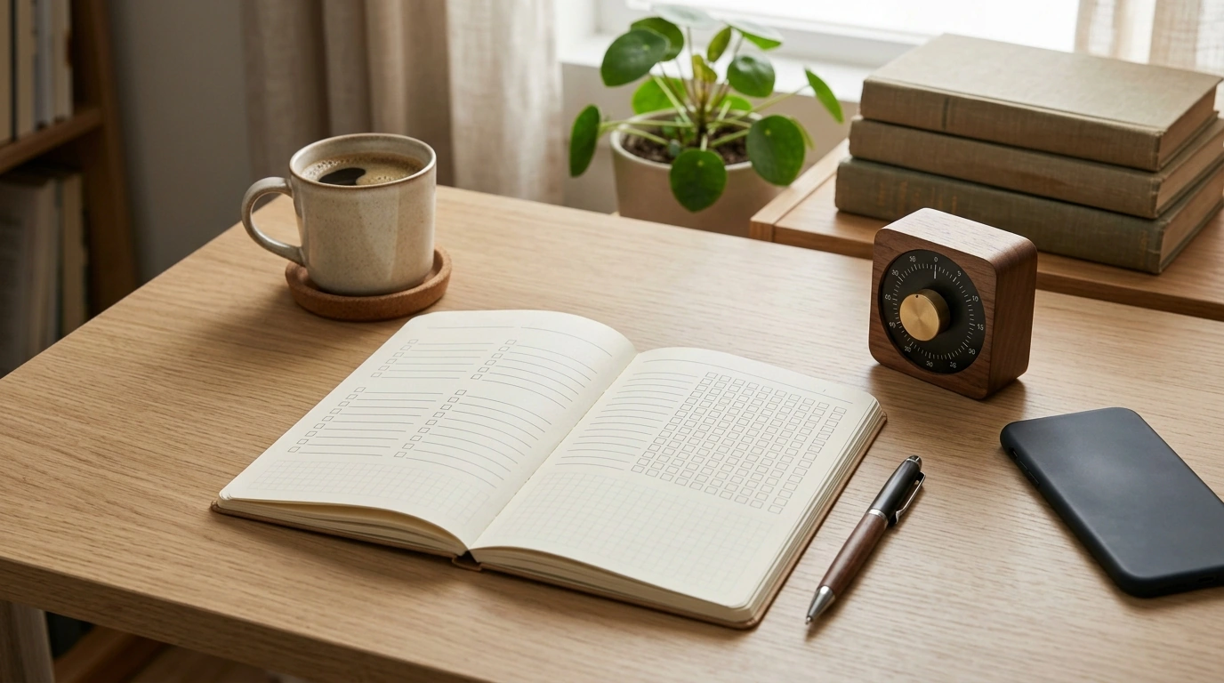 Power-Up Productivity Checklist: Daily Plan + Habit Tracker